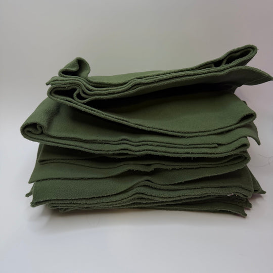 Vancouver Forest Walk - Fleece Polyester Blend Knit - Green - Off Cut - 4 Pack - True Deadstock fabric Fabric by private - Sustainable Textile | FABCYCLE