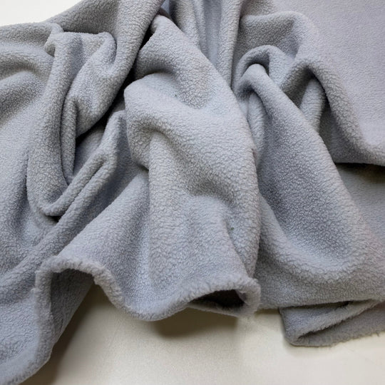 Vancouver Overcast - Fleece Polyester Blend Knit - Light Grey - Off Cut - 4 Pack - True Deadstock fabric Fabric by private - Sustainable Textile | FABCYCLE