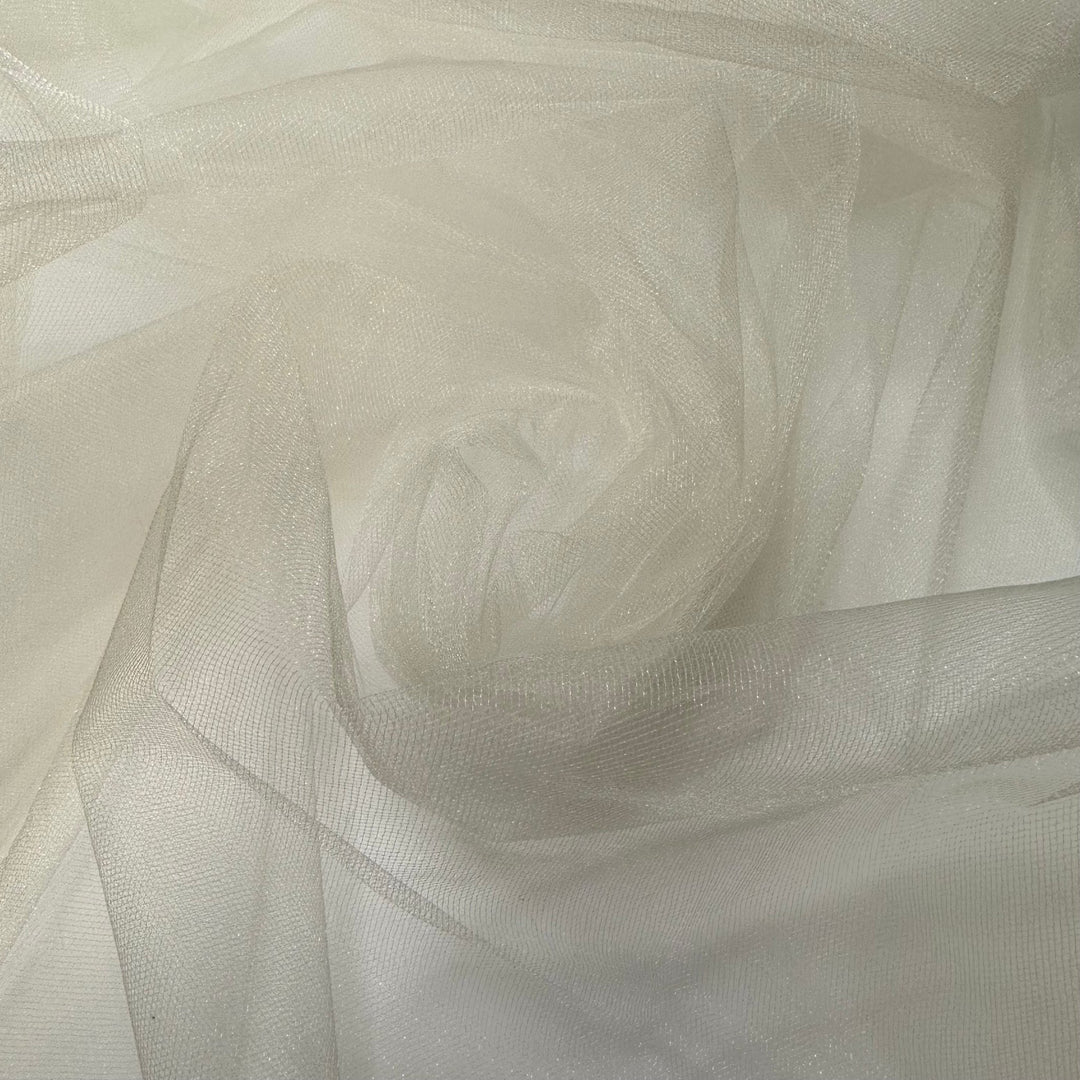 Vanilla Snow - Tulle Poly Knit - Cream - 3M Bundle - True Deadstock fabric Fabric by private - Sustainable Textile | FABCYCLE