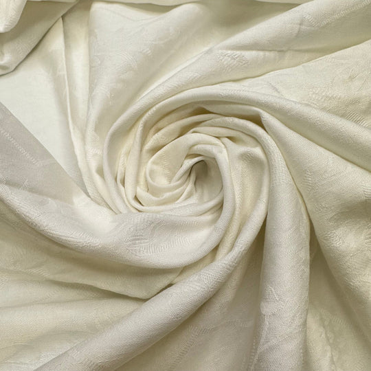 Veganuary - Cotton Woven - White Floral - 1.1M Bundle - True Deadstock fabric Fabric by private - Sustainable Textile | FABCYCLE