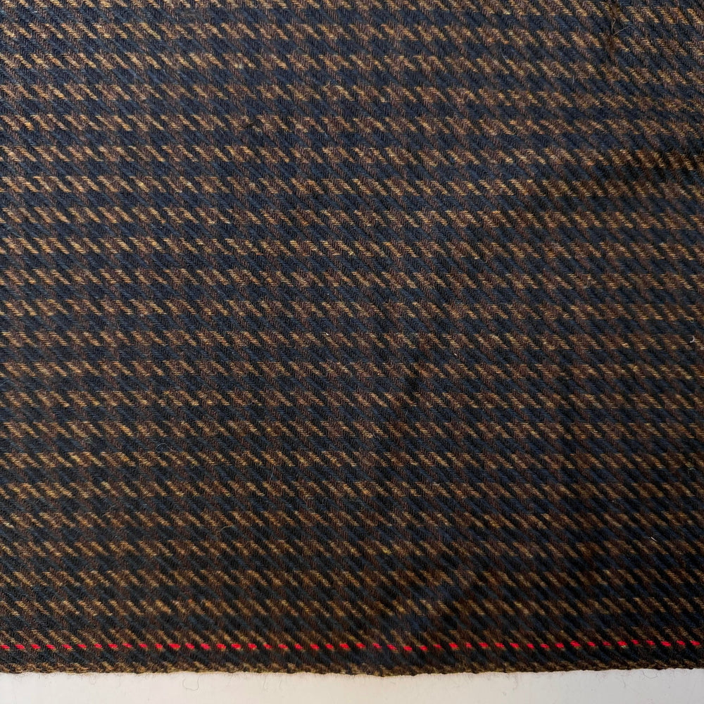 Velvet Onyx Charm - Made In England Houndstooth Wool Woven - Navy/Brown Houndstooth - 4.5M Bundle - True Deadstock fabric Fabric by private - Sustainable Textile | FABCYCLE