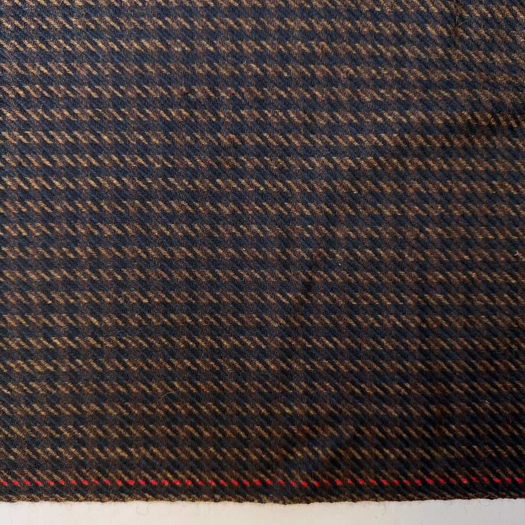 Velvet Onyx Charm - Made In England Houndstooth Wool Woven - Navy/Brown Houndstooth - 4.5M Bundle - True Deadstock fabric Fabric by private - Sustainable Textile | FABCYCLE