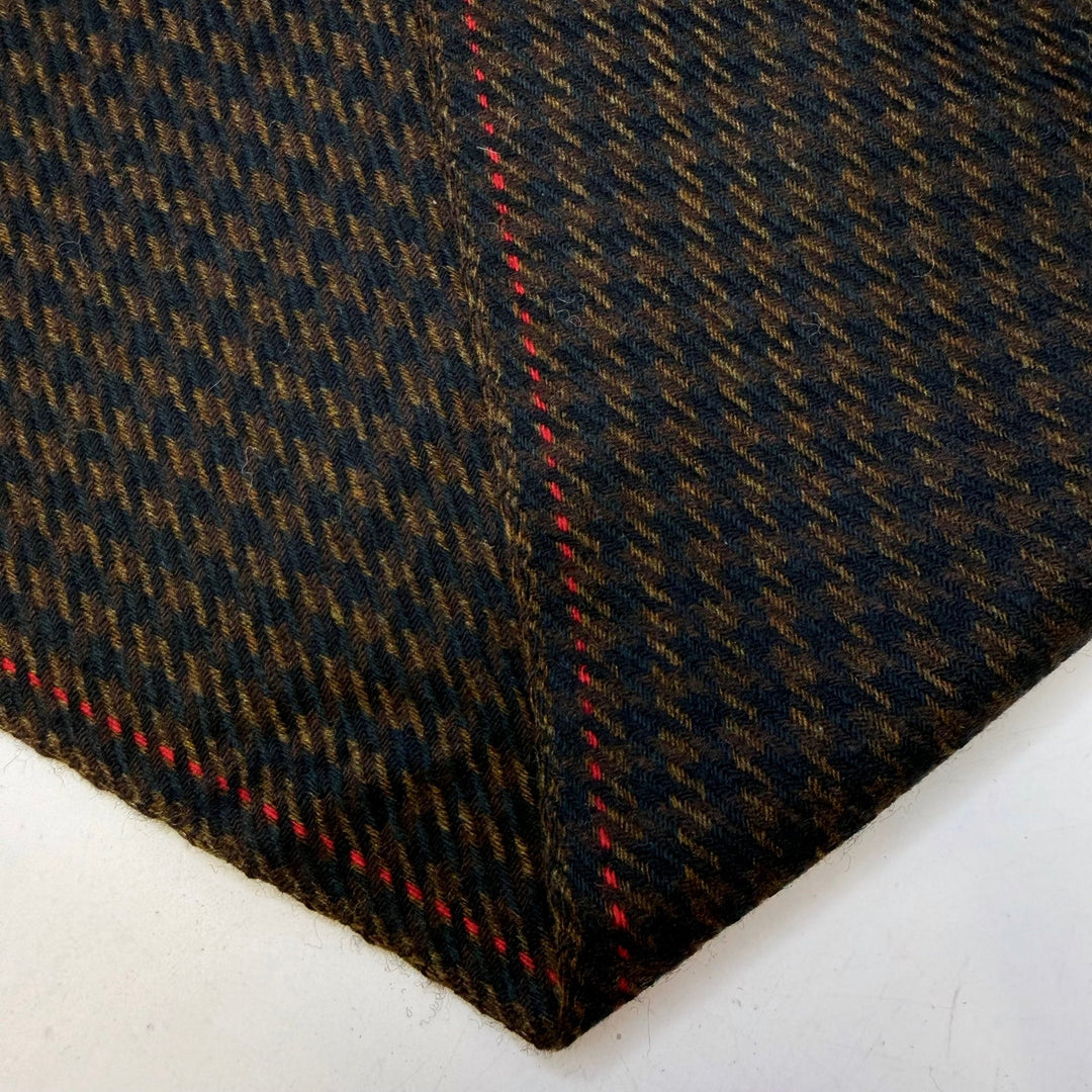Velvet Onyx Charm - Made In England Houndstooth Wool Woven - Navy/Brown Houndstooth - 4.5M Bundle - True Deadstock fabric Fabric by private - Sustainable Textile | FABCYCLE
