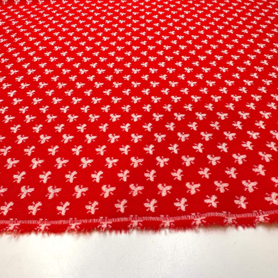 Very Canadian - Interlock Acrylic Blend Knit - Red/White Geometric - 1.85M Bundle - True Deadstock fabric Fabric by private - Sustainable Textile | FABCYCLE