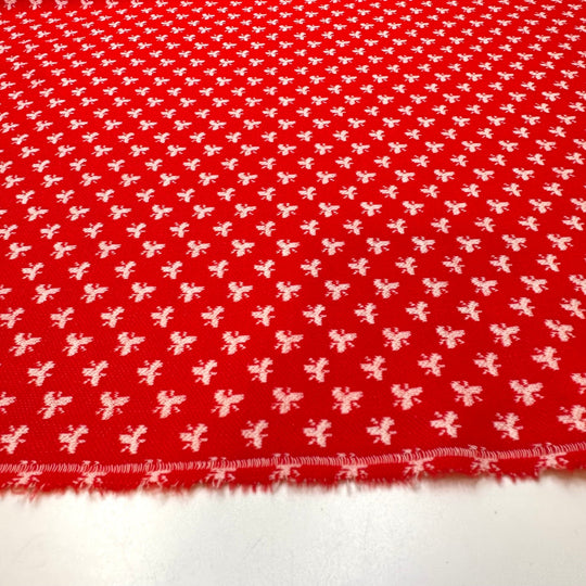 Very Canadian - Interlock Acrylic Blend Knit - Red/White Geometric - 1.85M Bundle - True Deadstock fabric Fabric by private - Sustainable Textile | FABCYCLE