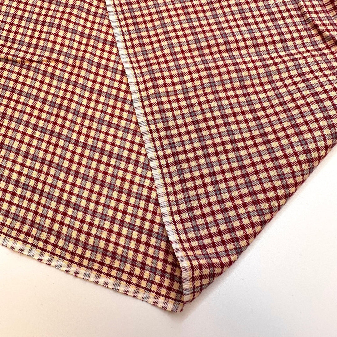 Vintage Cotton Pack - Vintage Cotton Woven - Red/Blue Plaid - 7 Pack - True Deadstock fabric Fabric by private - Sustainable Textile | FABCYCLE