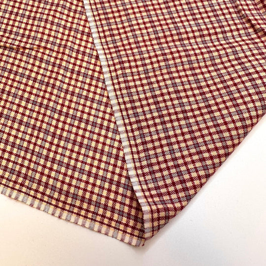 Vintage Cotton Pack - Vintage Cotton Woven - Red/Blue Plaid - 7 Pack - True Deadstock fabric Fabric by private - Sustainable Textile | FABCYCLE