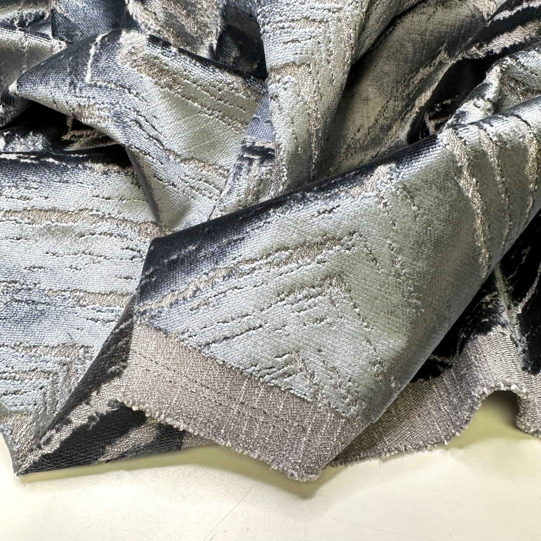 Vintage Freezer Box - Polyester Blend Woven - Blue Abstract - Bundles - True Deadstock fabric Fabric by private - Sustainable Textile | FABCYCLE