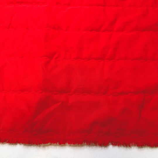 Vintage Puffer Jackets - Quilted Top Polyester Blend Woven - Red - 2.75M Bundle - True Deadstock fabric Fabric by private - Sustainable Textile | FABCYCLE