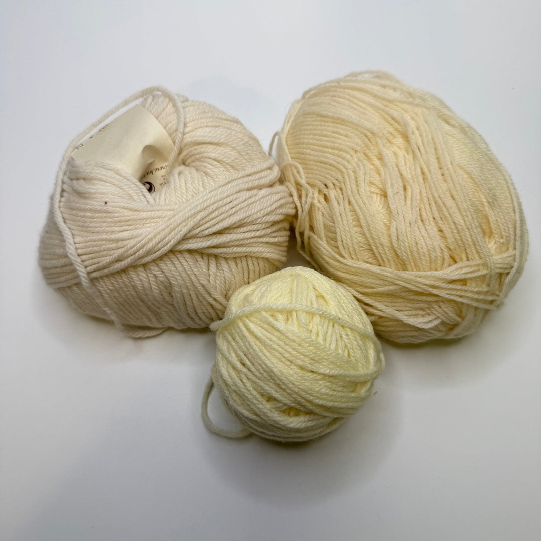 Virgin Wool and Alpaca blend Yarn - Cream - 3 Pack - True Deadstock supplies Fabric by private - Sustainable Textile | FABCYCLE