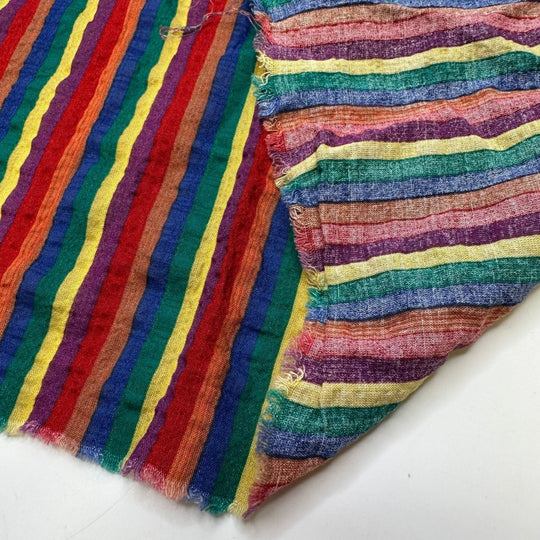 Visiting A Botanical Garden - Cotton Woven - Multi Stripes - 0.95M Bundle - True Deadstock fabric Fabric by private - Sustainable Textile | FABCYCLE