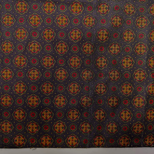 Visiting A Castle - Poly/Cotton Woven - Dark Grey Multi Floral - 1.8M Bundle - True Deadstock fabric Fabric by private - Sustainable Textile | FABCYCLE