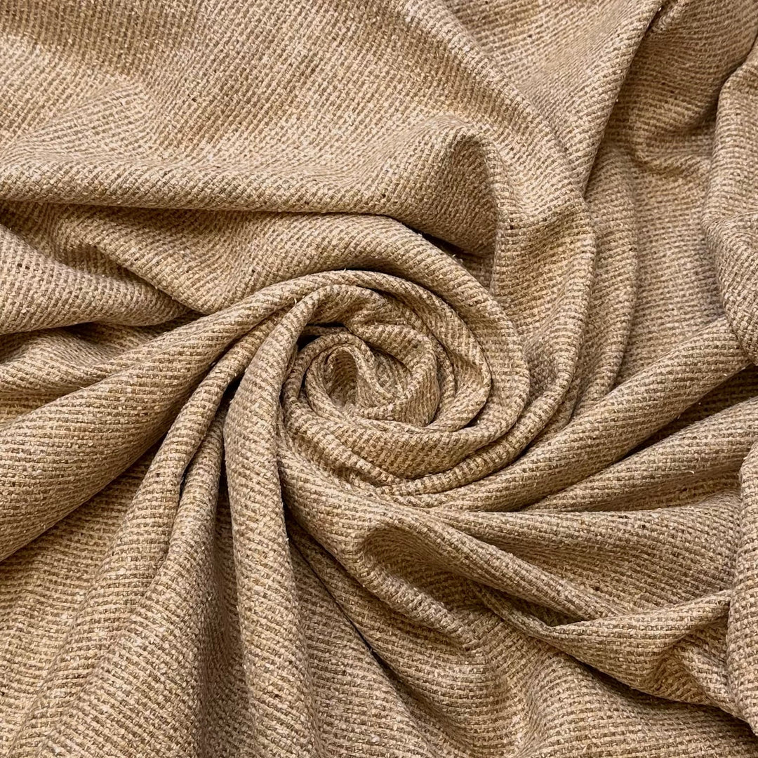 Visiting Grandma - Synthetic Blend Woven - Light Beige - 2.45M Bundle - True Deadstock fabric Fabric by private - Sustainable Textile | FABCYCLE