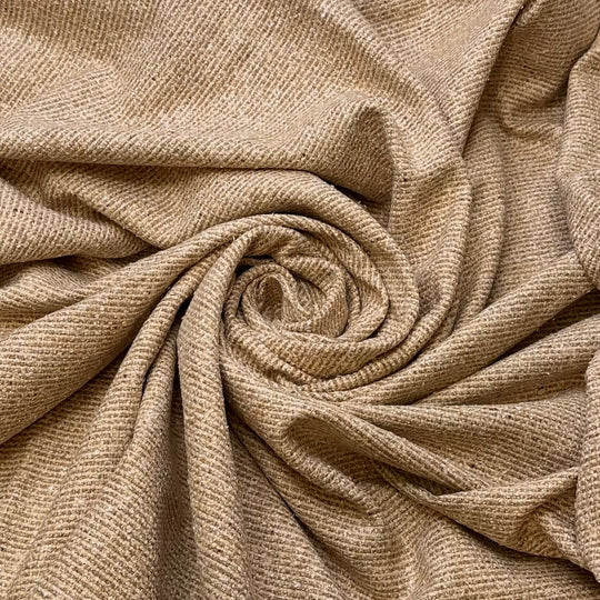Visiting Grandma - Synthetic Blend Woven - Light Beige - 2.45M Bundle - True Deadstock fabric Fabric by private - Sustainable Textile | FABCYCLE