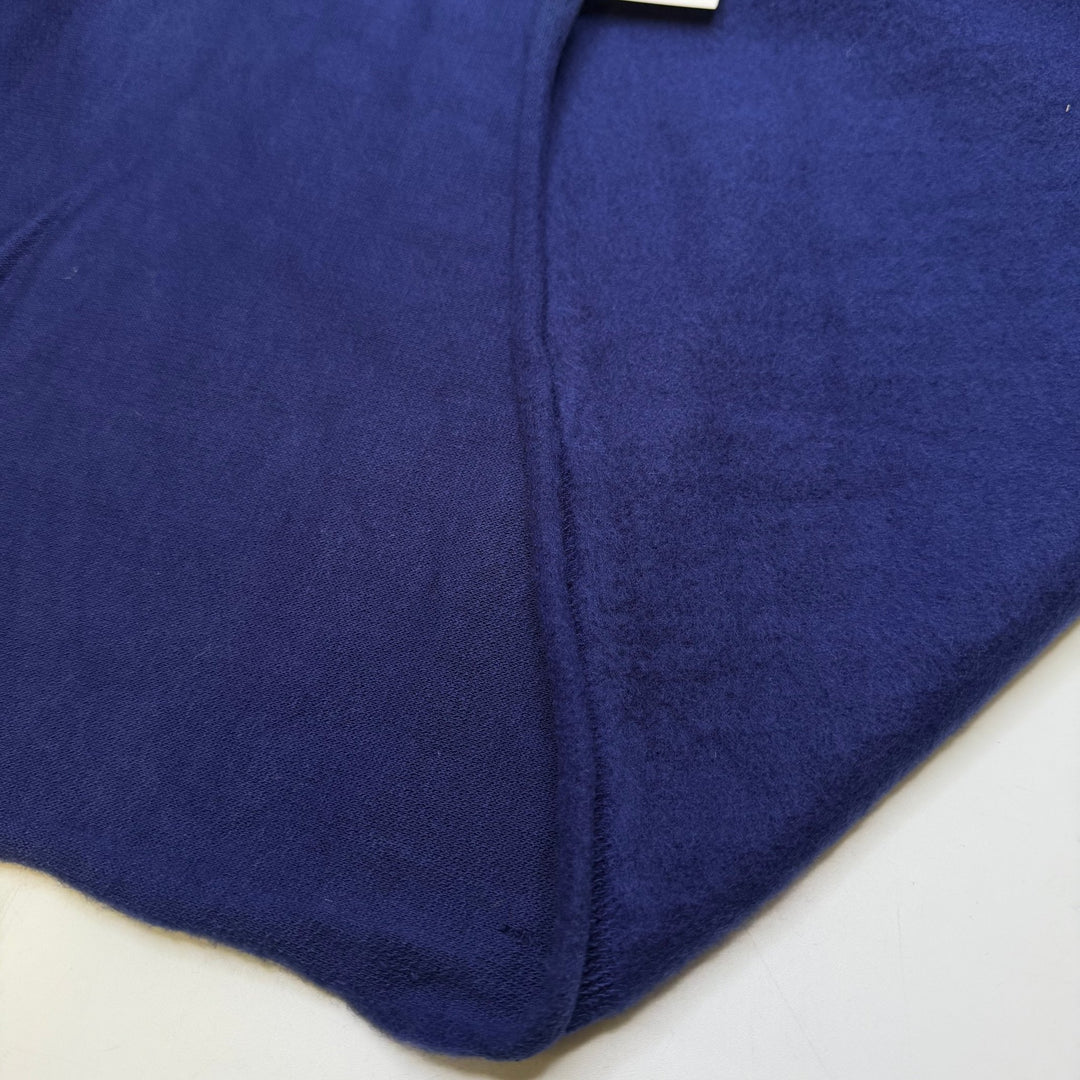 Visiting Home - Jersey Fleece Polyester Blend Knit - Dark Blue - 1.1M Bundle - True Deadstock fabric Fabric by private - Sustainable Textile | FABCYCLE