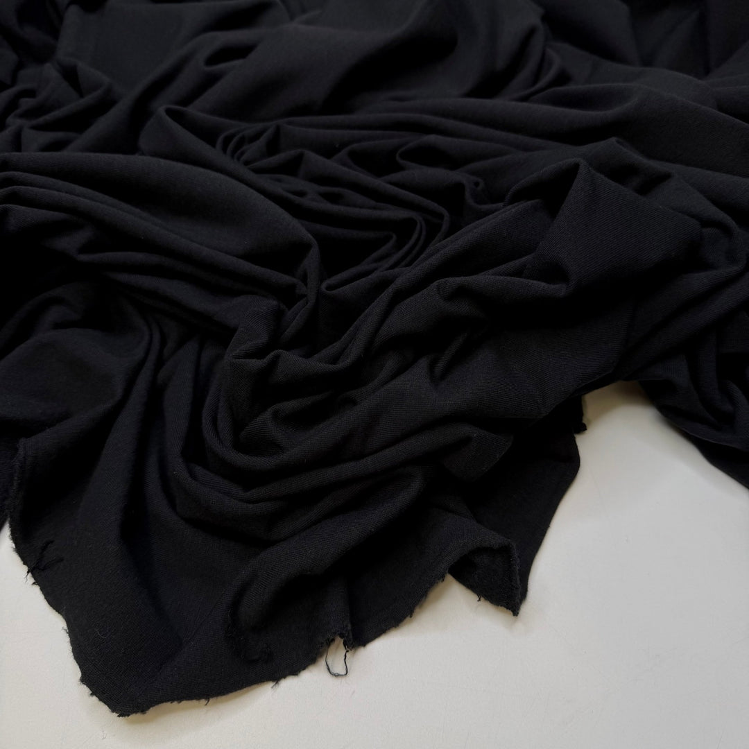 Visiting The Garden Centre - Jersey Fleece Bamboo Blend Knit - Black - Bundles - True Deadstock fabric Fabric by private - Sustainable Textile | FABCYCLE