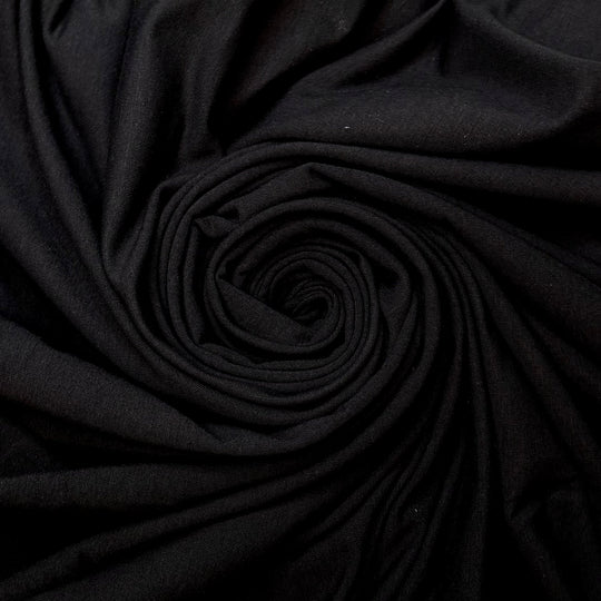 Visiting The Garden Centre - Jersey Fleece Bamboo Blend Knit - Black - Bundles - True Deadstock fabric Fabric by private - Sustainable Textile | FABCYCLE