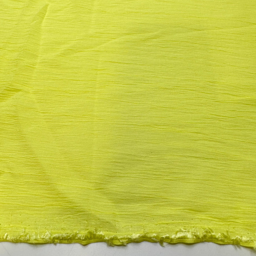 Voodoo Doll Magic - Crinkle Cotton Woven - Light Yellow/Green - Bundles - True Deadstock fabric Fabric by private - Sustainable Textile | FABCYCLE