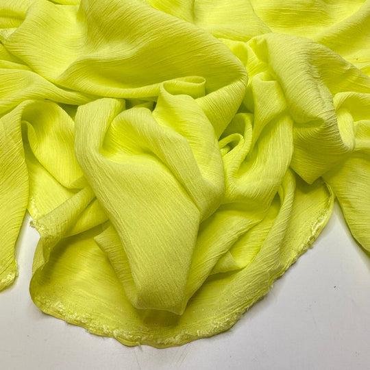 Voodoo Doll Magic - Crinkle Cotton Woven - Light Yellow/Green - Bundles - True Deadstock fabric Fabric by private - Sustainable Textile | FABCYCLE
