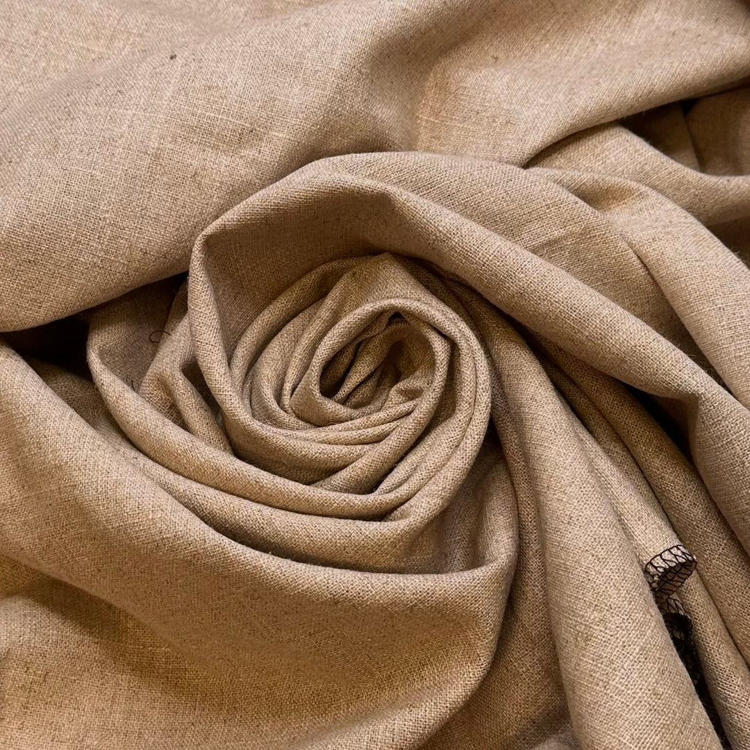 Waffle Cone - Natural Blend Woven - Light Beige - 2.35M Bundle - True Deadstock fabric Fabric by private - Sustainable Textile | FABCYCLE