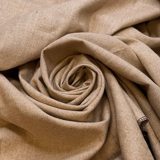 Waffle Cone - Natural Blend Woven - Light Beige - 2.35M Bundle - True Deadstock fabric Fabric by private - Sustainable Textile | FABCYCLE