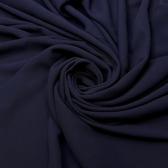 Wait For Me - Polyester Blend Woven - Navy - 1.75M Bundle - True Deadstock fabric Fabric by private - Sustainable Textile | FABCYCLE