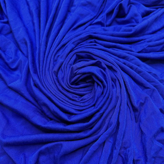 Waiting For The Bobbin To Wind - Jersey Cotton/Bamboo Knit - Dark Blue - 1M Bundle - True Deadstock fabric Fabric by private - Sustainable Textile | FABCYCLE