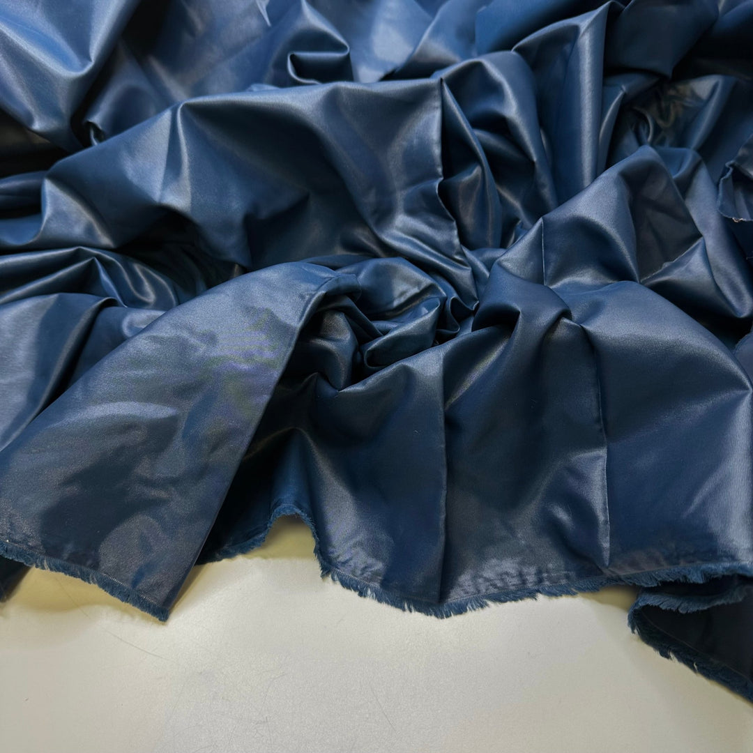 Waiting In Line In The Rain - Water Resistant Synthetic Blend Woven - Navy - 2.55M Bundle - True Deadstock fabric Fabric by private - Sustainable Textile | FABCYCLE