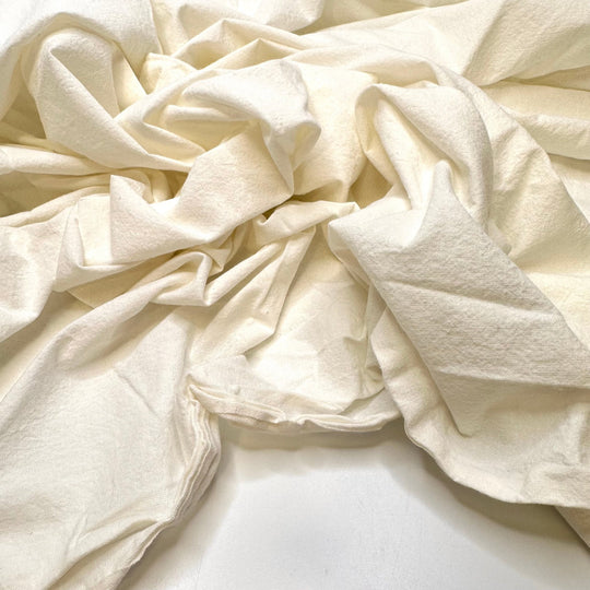 Waking Up Rested - Cotton Woven - Light Cream - 2.3M Bundle - True Deadstock fabric Fabric by private - Sustainable Textile | FABCYCLE