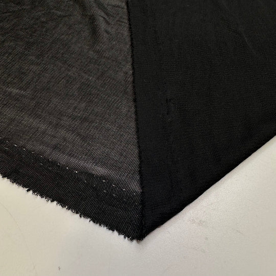 Walking Foot - Mesh Poly/Spandex Knit - Black - 2.6M Bundle - True Deadstock fabric Fabric by private - Sustainable Textile | FABCYCLE