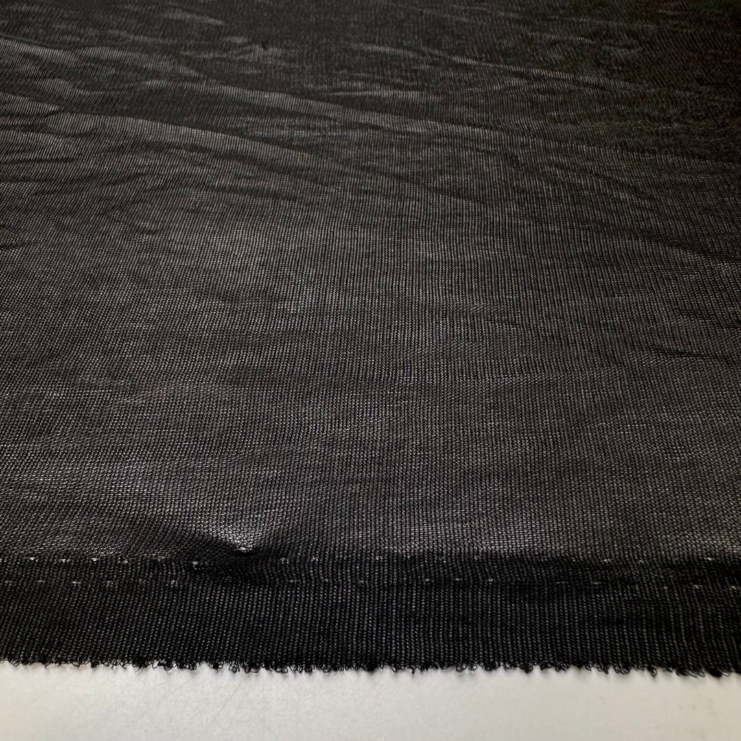 Walking Foot - Mesh Poly/Spandex Knit - Black - 2.6M Bundle - True Deadstock fabric Fabric by private - Sustainable Textile | FABCYCLE