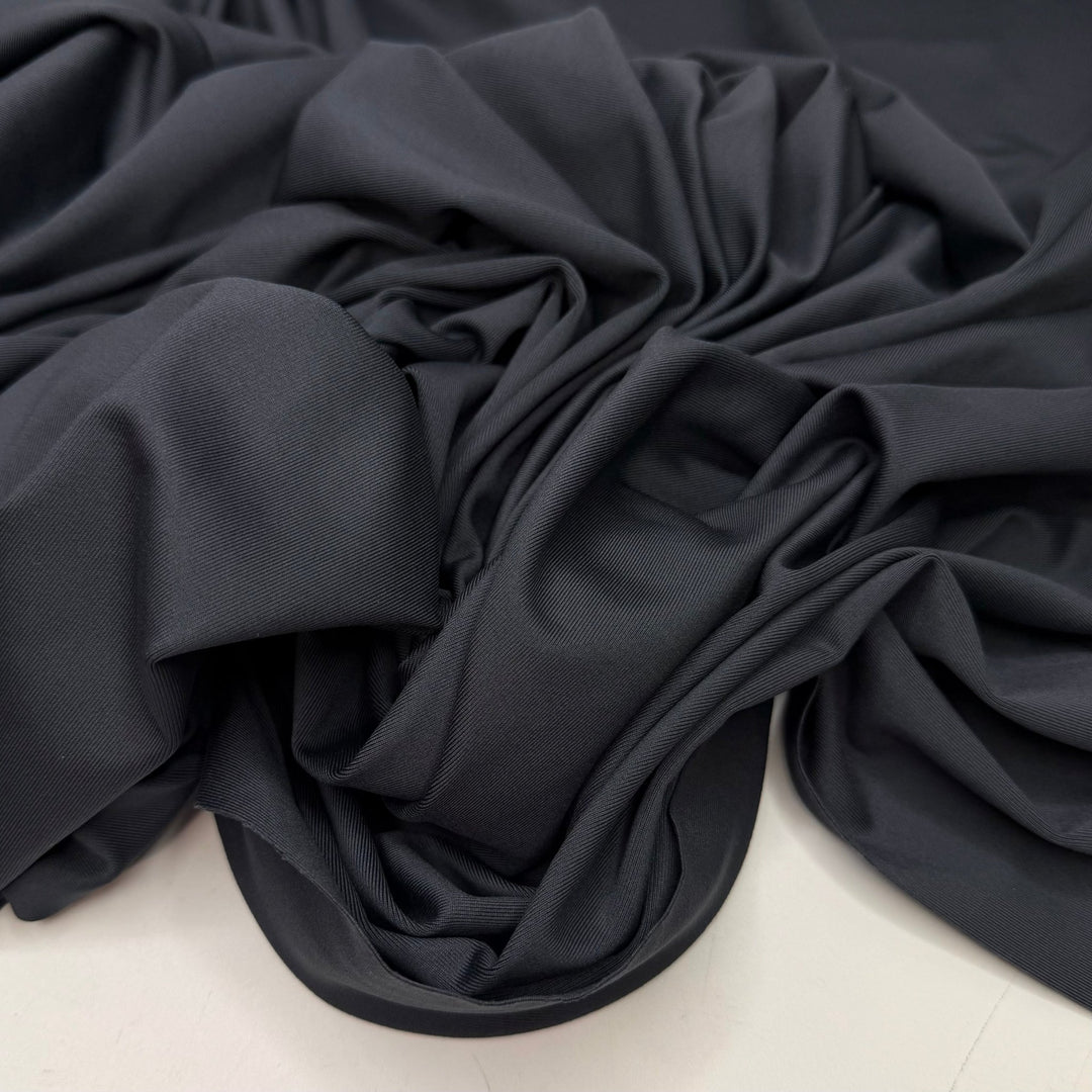Walking On River Rocks - Jersey Poly/Spandex Knit - Dark Grey - 2M Bundle - True Deadstock fabric Fabric by private - Sustainable Textile | FABCYCLE