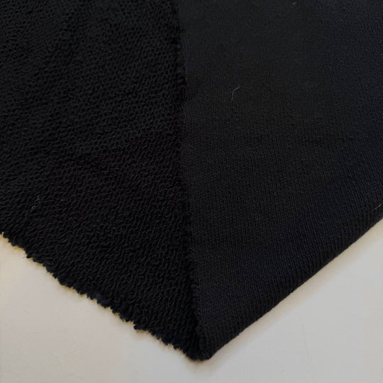 Walking Through The Woods - Terry Cotton Blend Knit - Black - 1.5M Bundle - True Deadstock fabric Fabric by private - Sustainable Textile | FABCYCLE