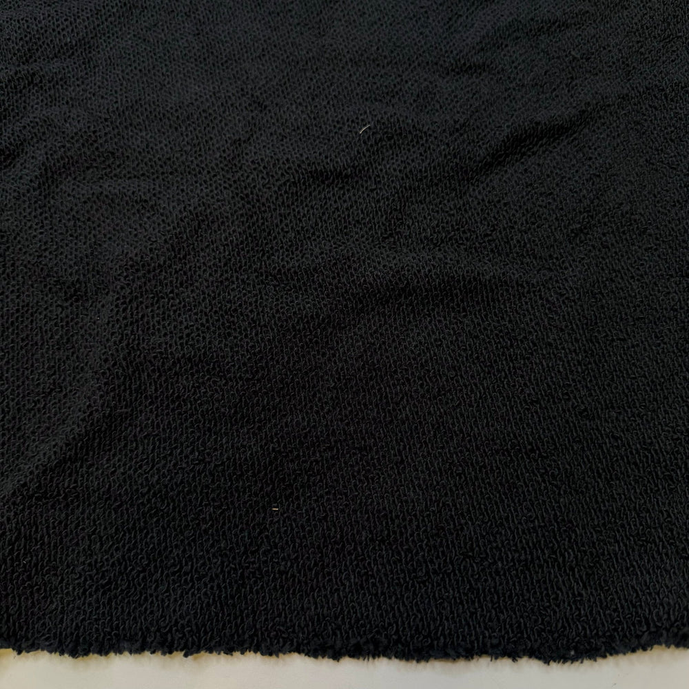 Walking Through The Woods - Terry Cotton Blend Knit - Black - 1.5M Bundle - True Deadstock fabric Fabric by private - Sustainable Textile | FABCYCLE