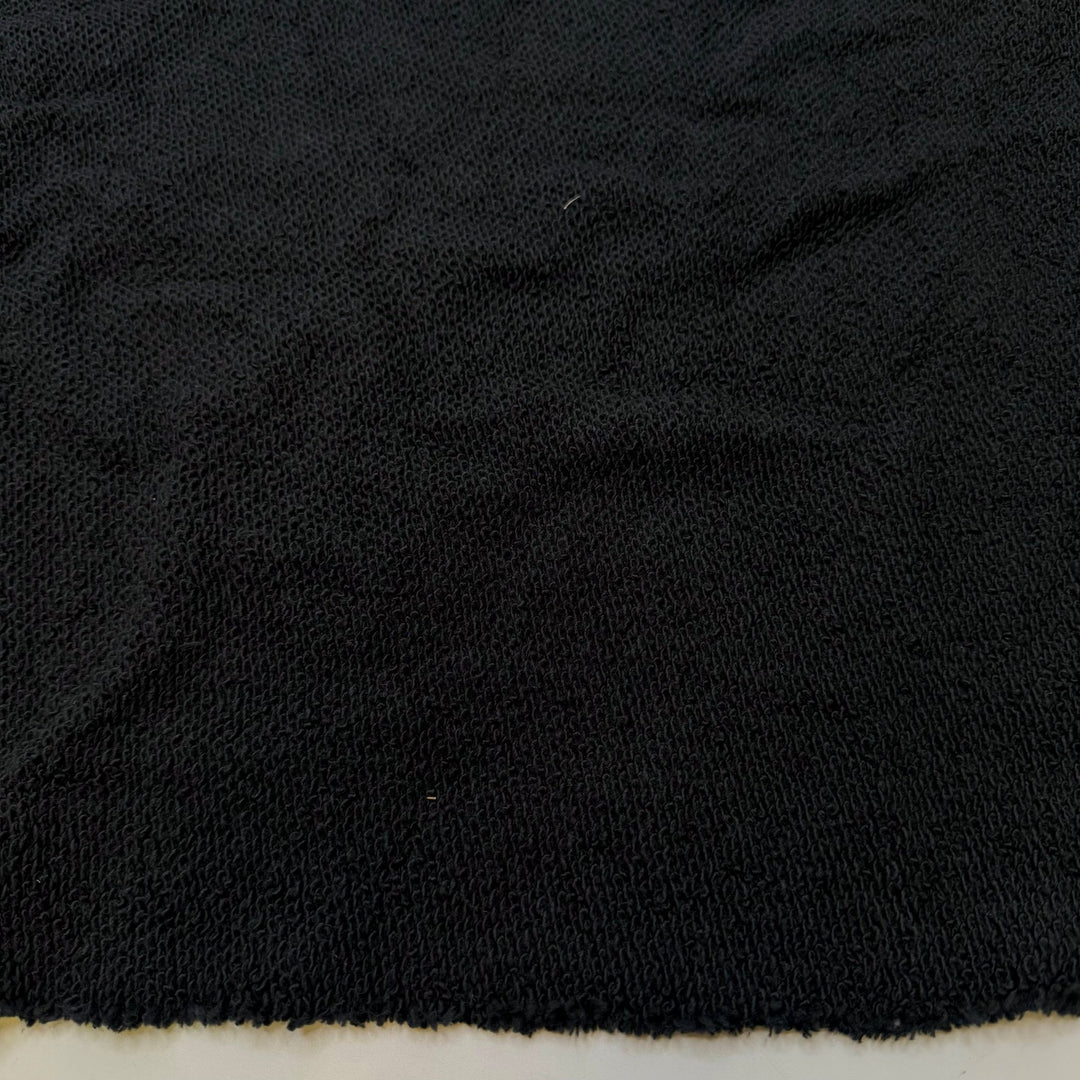 Walking Through The Woods - Terry Cotton Blend Knit - Black - 1.5M Bundle - True Deadstock fabric Fabric by private - Sustainable Textile | FABCYCLE