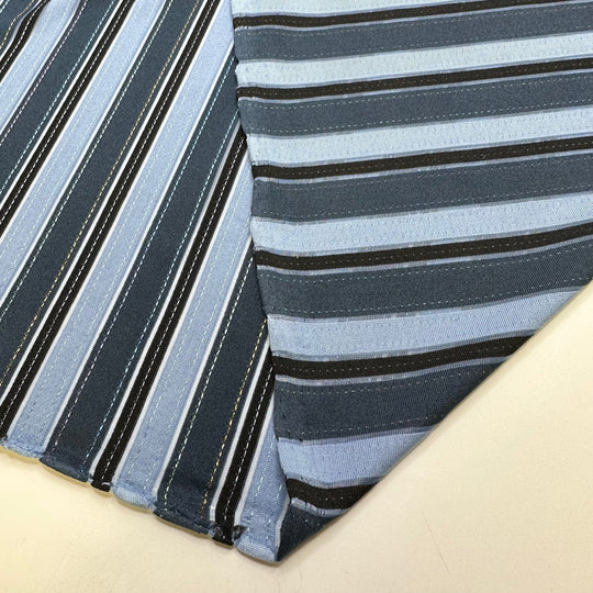 Wallpaper Ribbon - Jersey Poly/Spandex Knit - Navy/Blue Stripes - 1.7M Bundle - True Deadstock fabric Fabric by private - Sustainable Textile | FABCYCLE