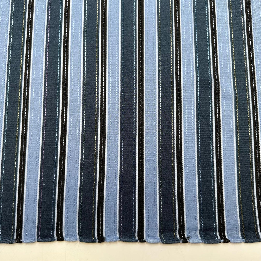 Wallpaper Ribbon - Jersey Poly/Spandex Knit - Navy/Blue Stripes - 1.7M Bundle - True Deadstock fabric Fabric by private - Sustainable Textile | FABCYCLE