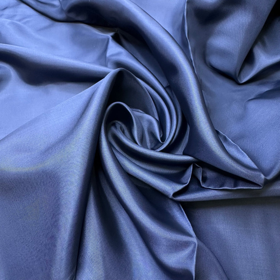 Waltzing In Twinkle Lights - Satin Poly Woven - Navy - 4.5M Bundle - True Deadstock fabric Fabric by private - Sustainable Textile | FABCYCLE