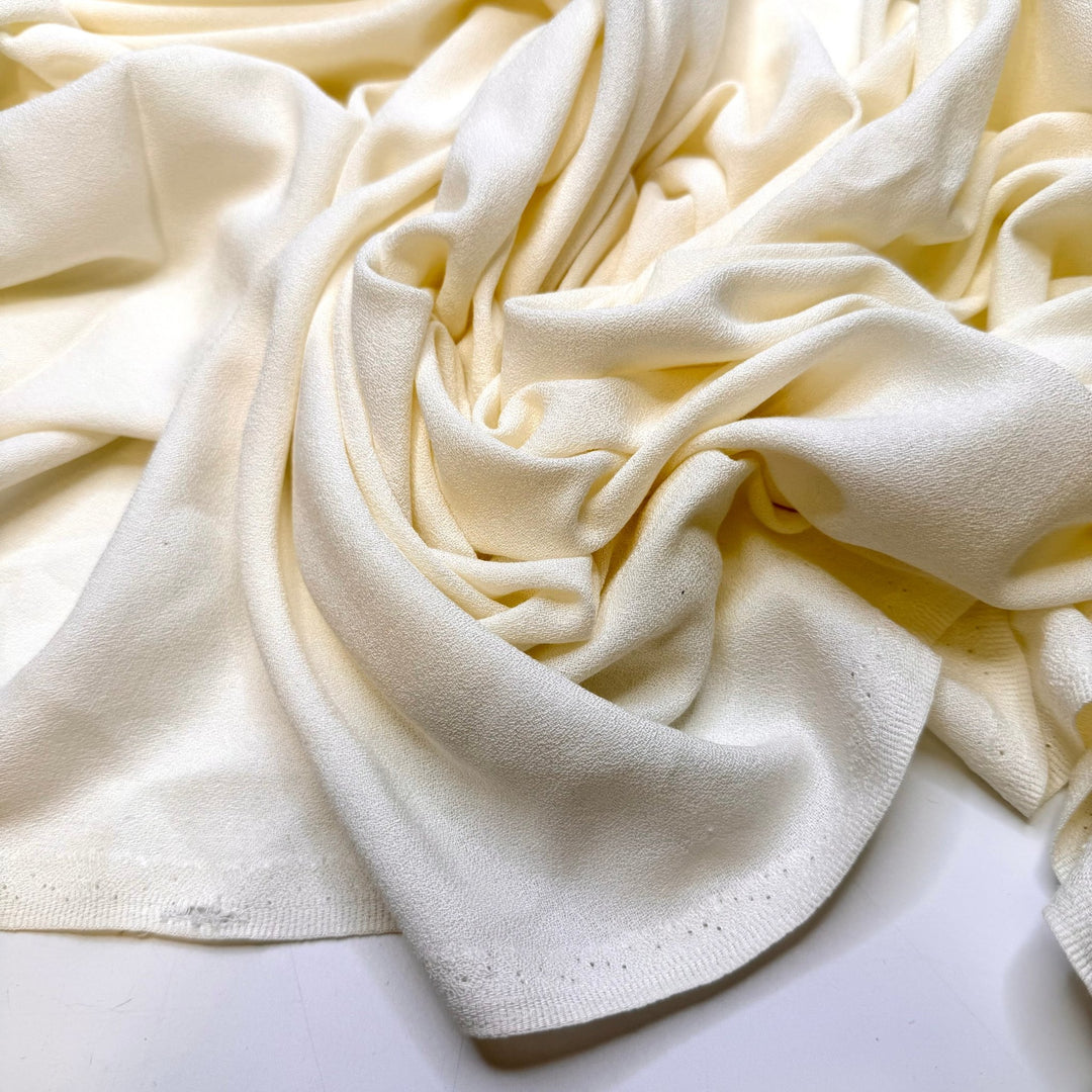 Wandering Into A Ren Faire - Crepe Cotton Woven - Light Cream - 1.8M Bundle - True Deadstock fabric Fabric by private - Sustainable Textile | FABCYCLE