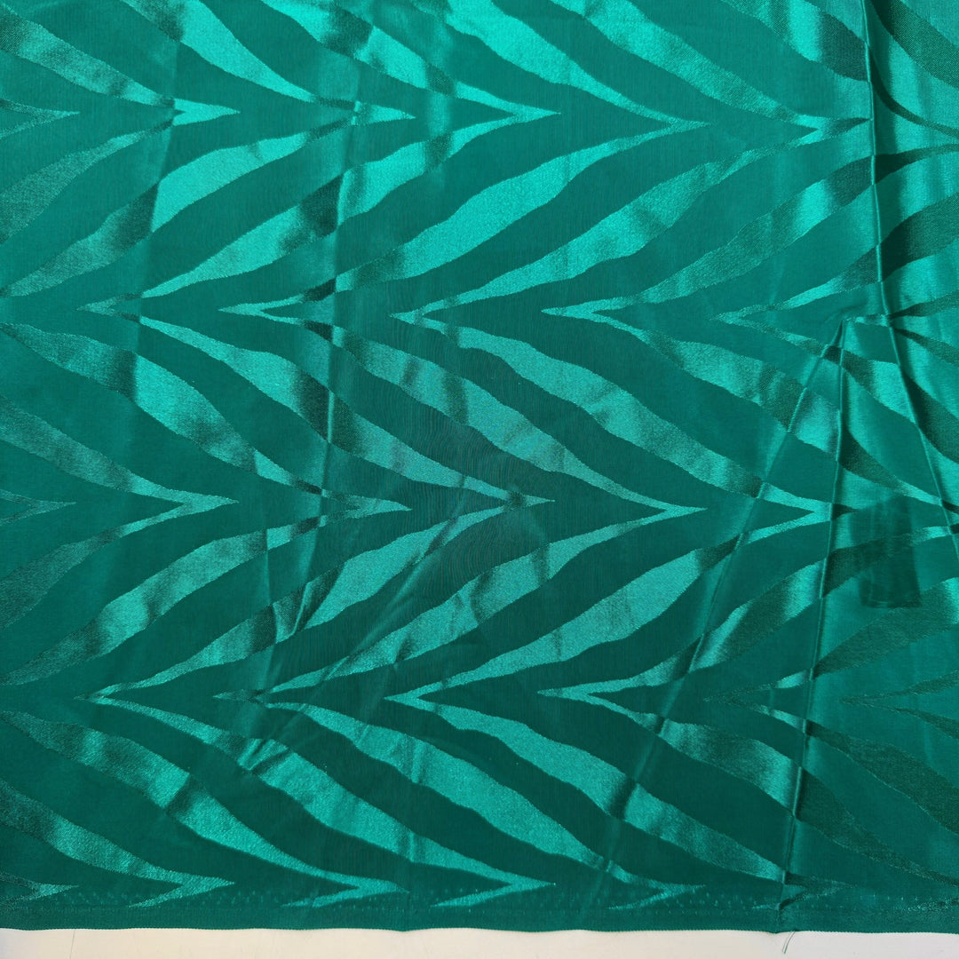 Wanna Play Jumanji - Polyester Blend Woven - Green Geometric - 1.5M Bundle - True Deadstock fabric Fabric by private - Sustainable Textile | FABCYCLE