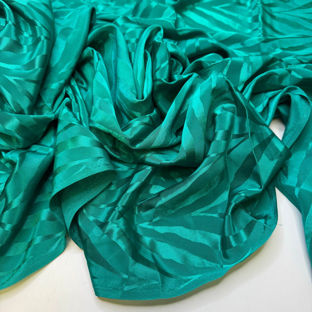 Wanna Play Jumanji - Polyester Blend Woven - Green Geometric - 1.5M Bundle - True Deadstock fabric Fabric by private - Sustainable Textile | FABCYCLE