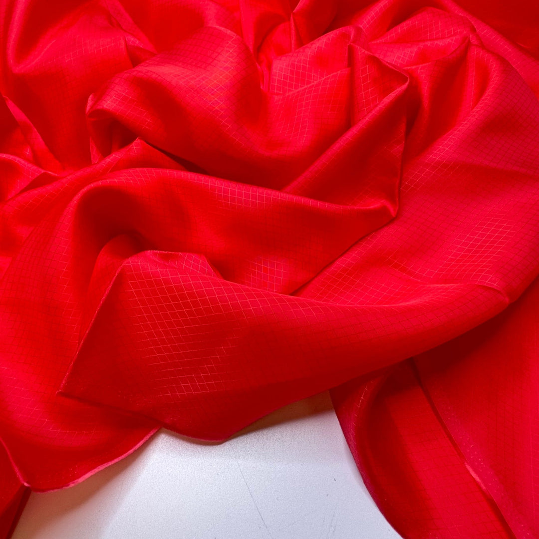 Warm And Inviting - Cotton Woven - Red Geometric - 1.75M Bundle - True Deadstock fabric Fabric by private - Sustainable Textile | FABCYCLE