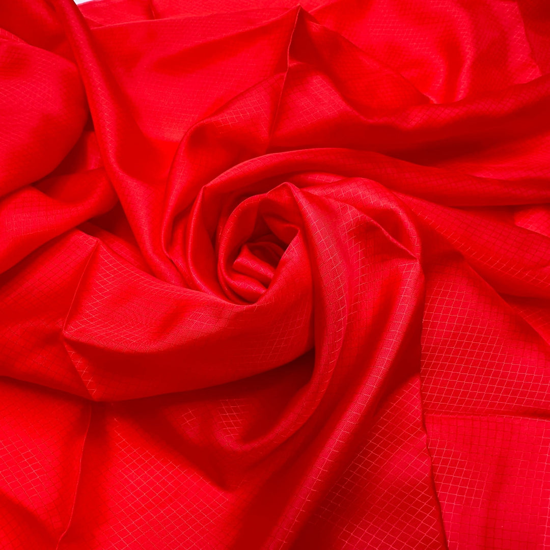 Warm And Inviting - Cotton Woven - Red Geometric - 1.75M Bundle - True Deadstock fabric Fabric by private - Sustainable Textile | FABCYCLE