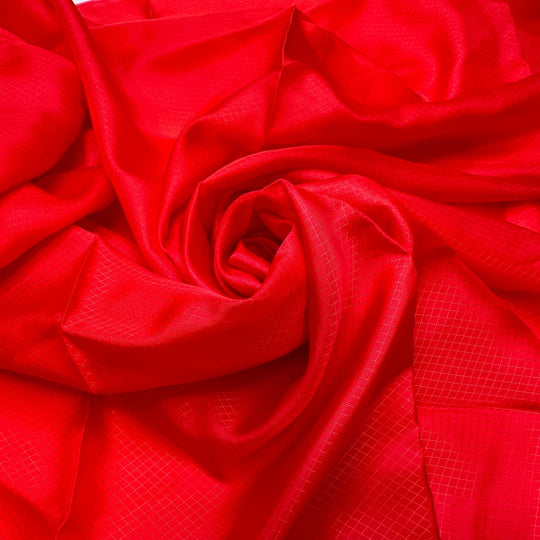 Warm And Inviting - Cotton Woven - Red Geometric - 1.75M Bundle - True Deadstock fabric Fabric by private - Sustainable Textile | FABCYCLE