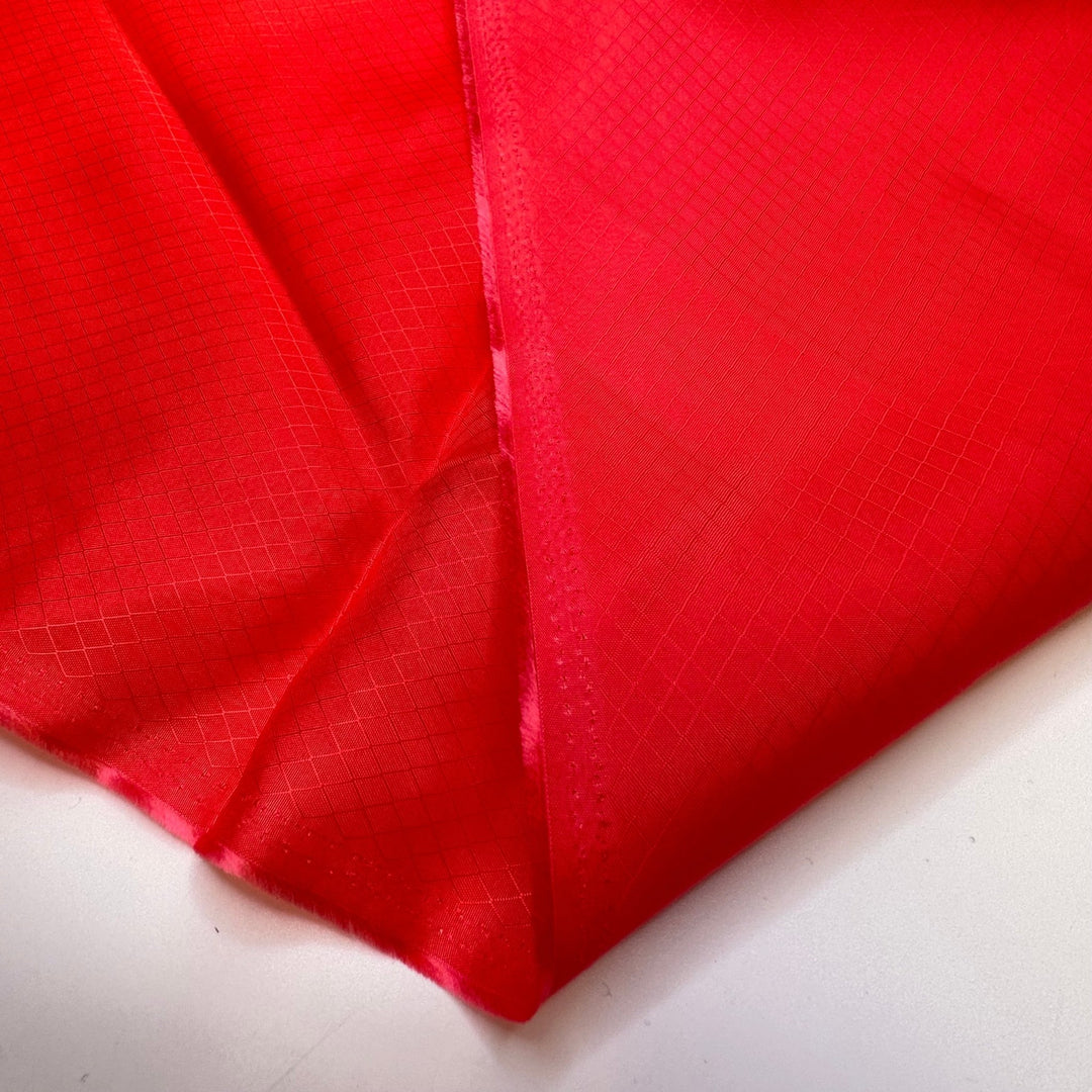 Warm And Inviting - Cotton Woven - Red Geometric - 1.75M Bundle - True Deadstock fabric Fabric by private - Sustainable Textile | FABCYCLE