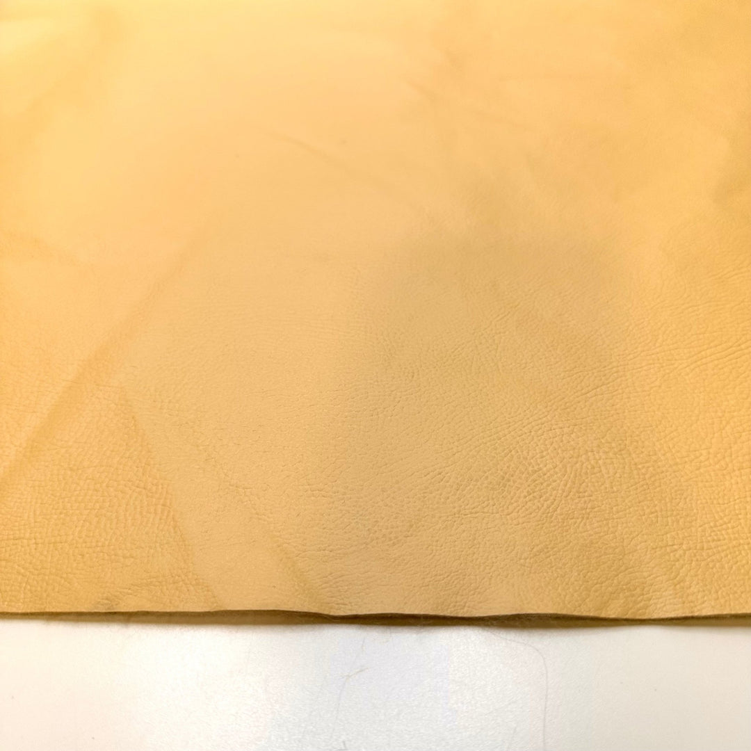 Warm Fuzzy - Pleather Polyester Backing PU/Poly Woven - Light Butter Yellow - 1.6M Bundle - True Deadstock fabric Fabric by private - Sustainable Textile | FABCYCLE