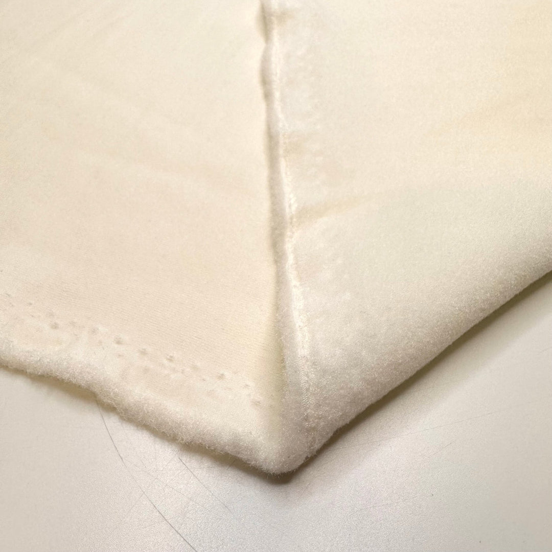 Warm Vanilla Latte - Jersey Fleece Polyester Blend Knit - White - Bundles - True Deadstock fabric Fabric by private - Sustainable Textile | FABCYCLE