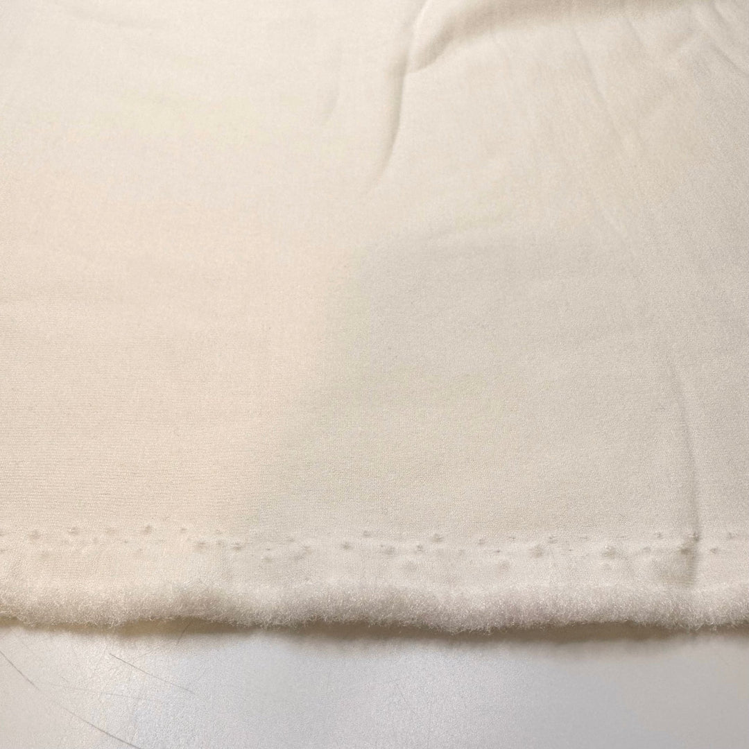 Warm Vanilla Latte - Jersey Fleece Polyester Blend Knit - White - Bundles - True Deadstock fabric Fabric by private - Sustainable Textile | FABCYCLE
