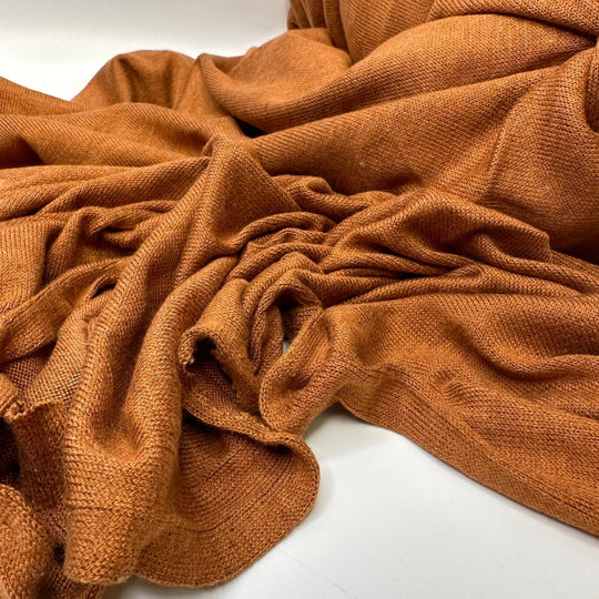 Warmth Enraptures - Sweater Knit Rayon/Cotton Knit - Dark Orange - Bundles - True Deadstock fabric Fabric by private - Sustainable Textile | FABCYCLE