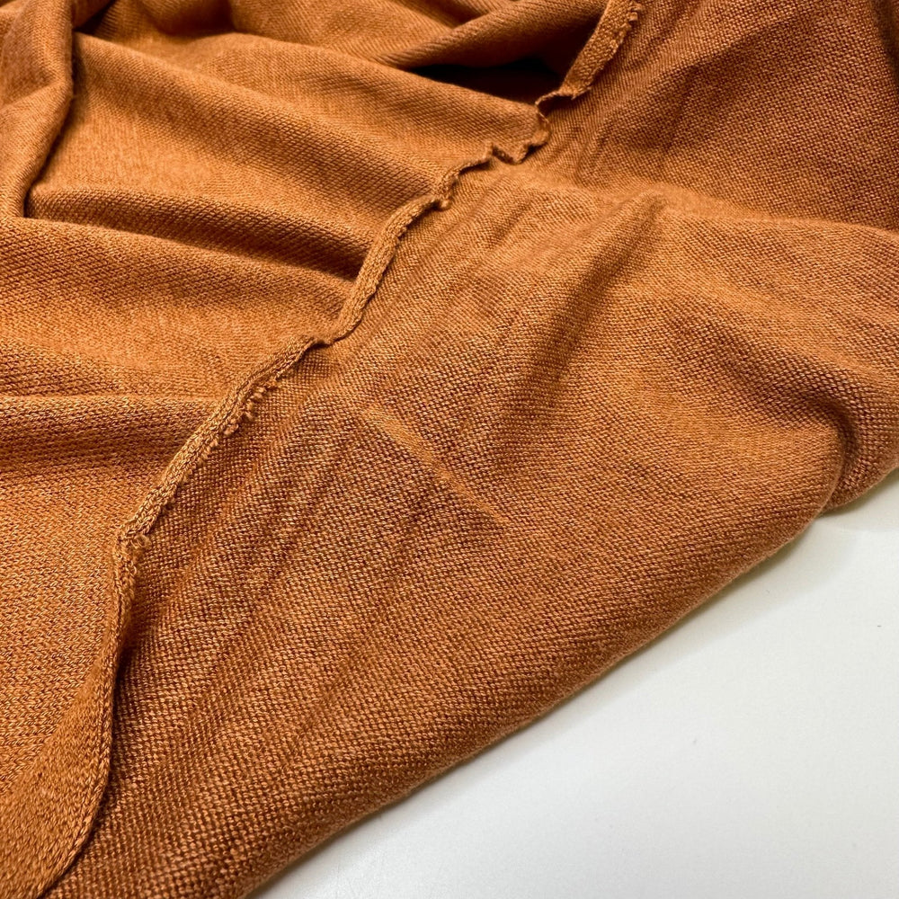Warmth Enraptures - Sweater Knit Rayon/Cotton Knit - Dark Orange - Bundles - True Deadstock fabric Fabric by private - Sustainable Textile | FABCYCLE